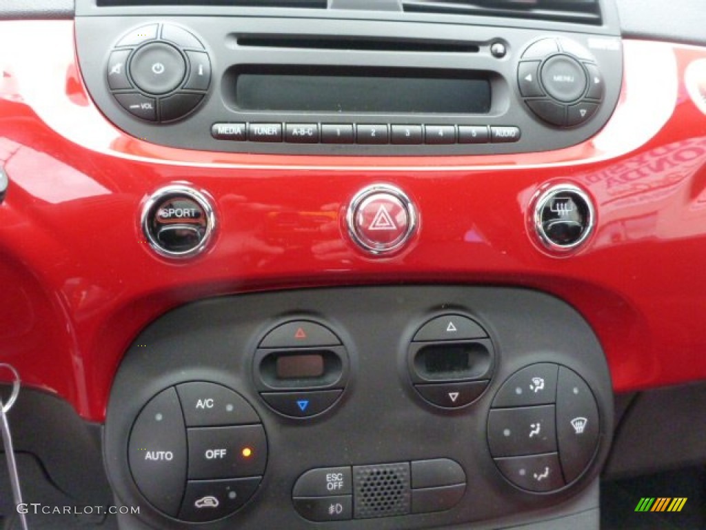 2012 Fiat 500 Sport Controls Photo #88838605
