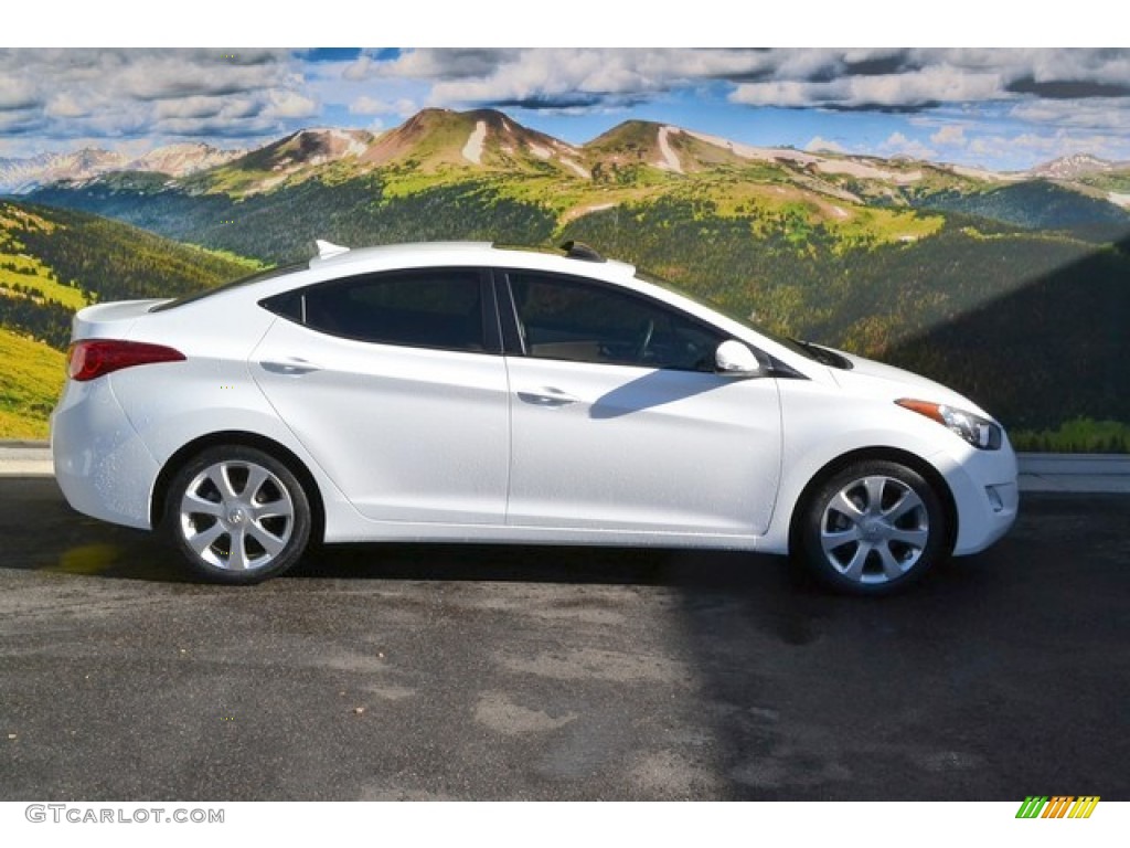 2012 Elantra Limited - Shimmering White / Beige photo #2