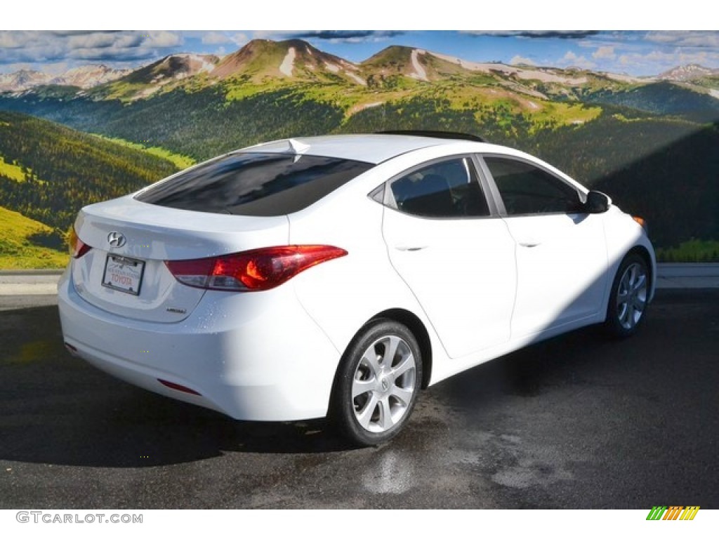 2012 Elantra Limited - Shimmering White / Beige photo #3
