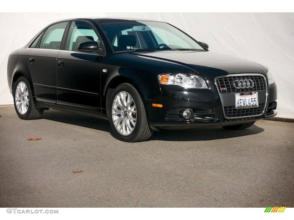 2008 A4 2.0T Sedan - Brilliant Black / Black photo #1