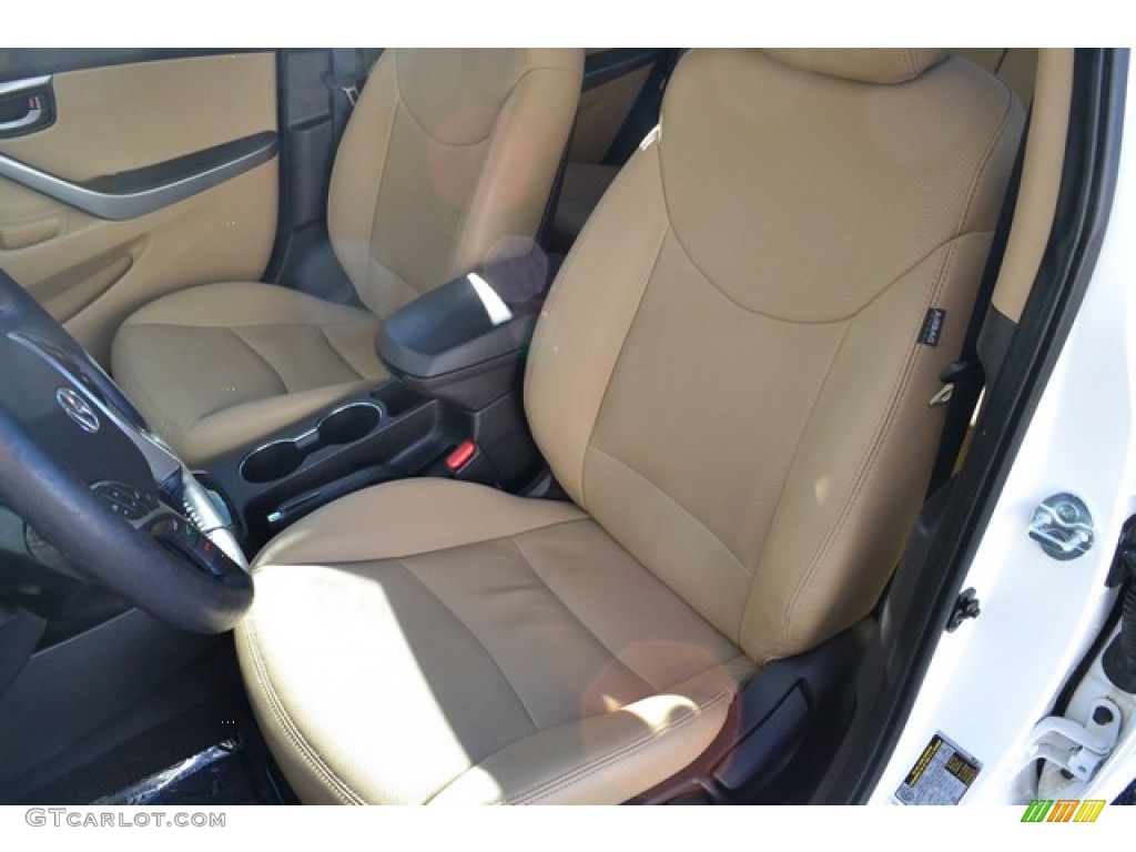 2012 Elantra Limited - Shimmering White / Beige photo #11