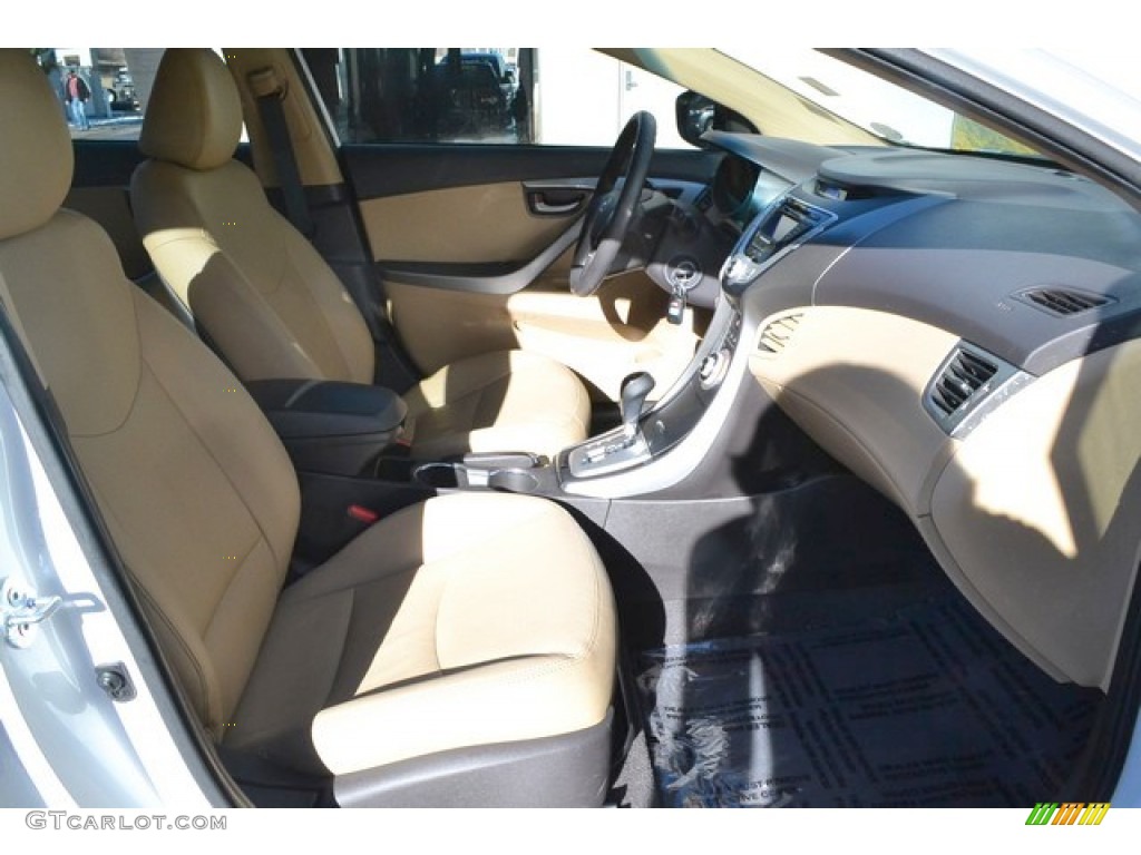 2012 Elantra Limited - Shimmering White / Beige photo #16