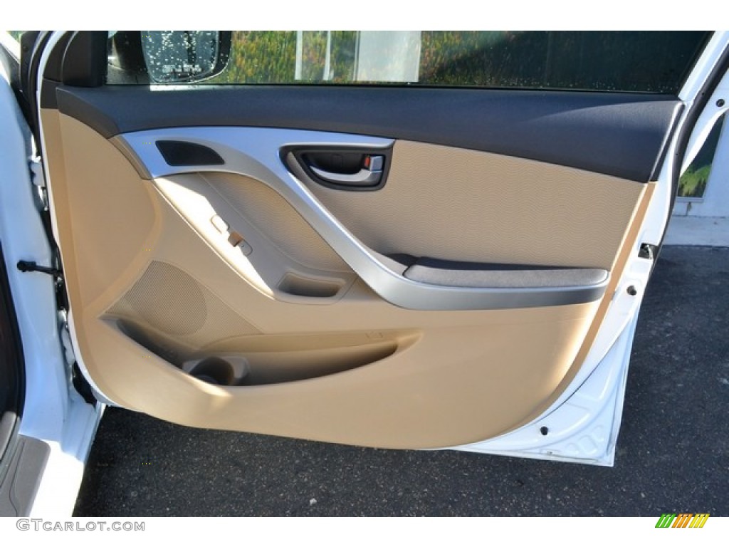 2012 Elantra Limited - Shimmering White / Beige photo #23