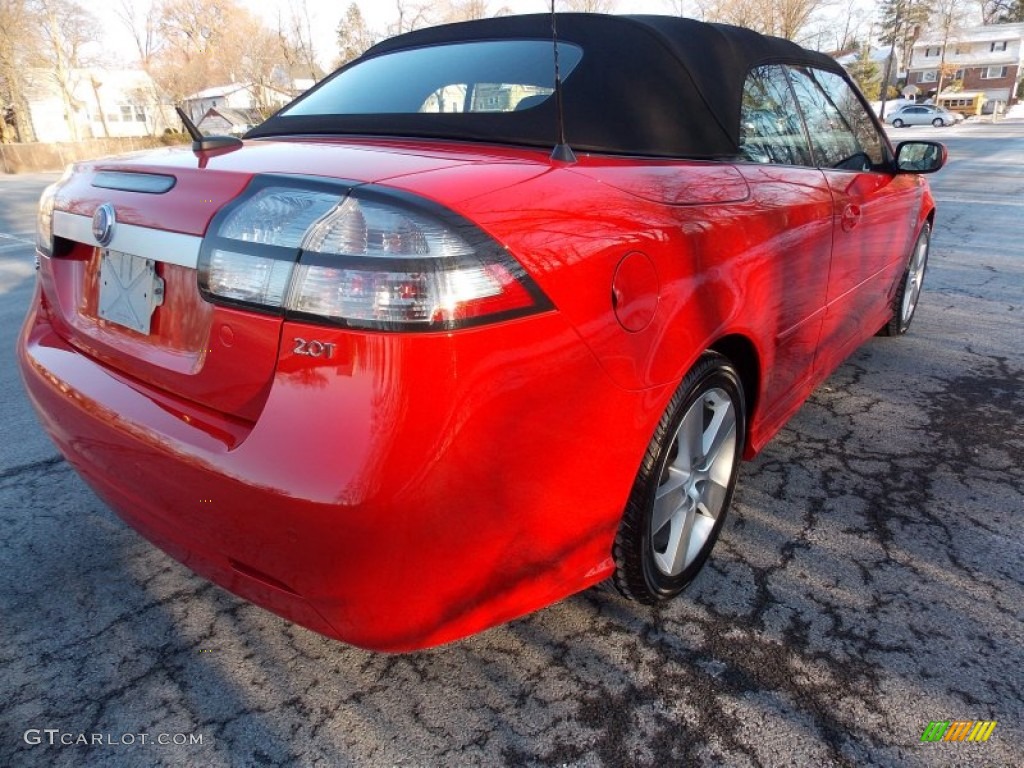 2009 9-3 2.0T Convertible - Laser Red / Black photo #5