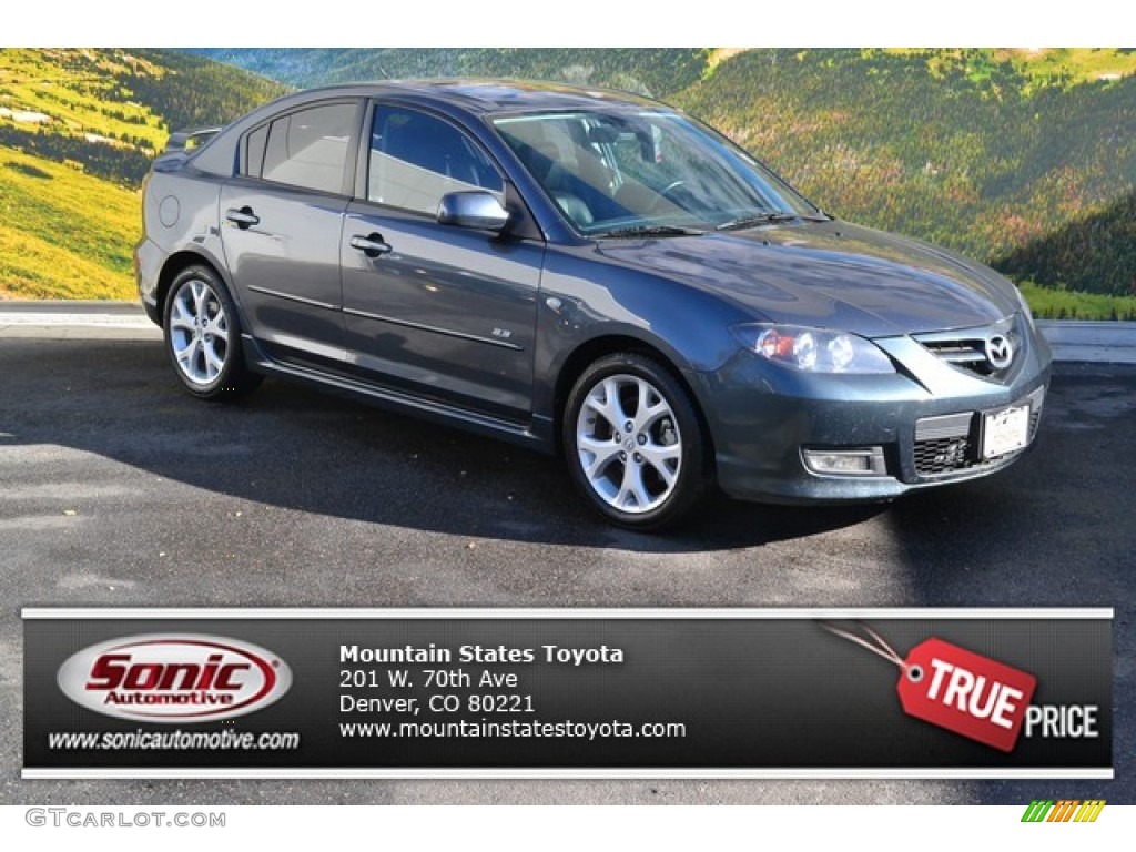 2008 MAZDA3 s Grand Touring Sedan - Galaxy Gray Mica / Black photo #1