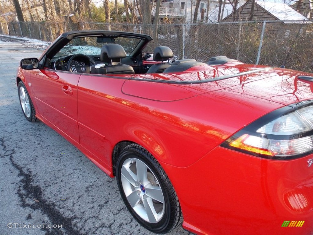 2009 9-3 2.0T Convertible - Laser Red / Black photo #28