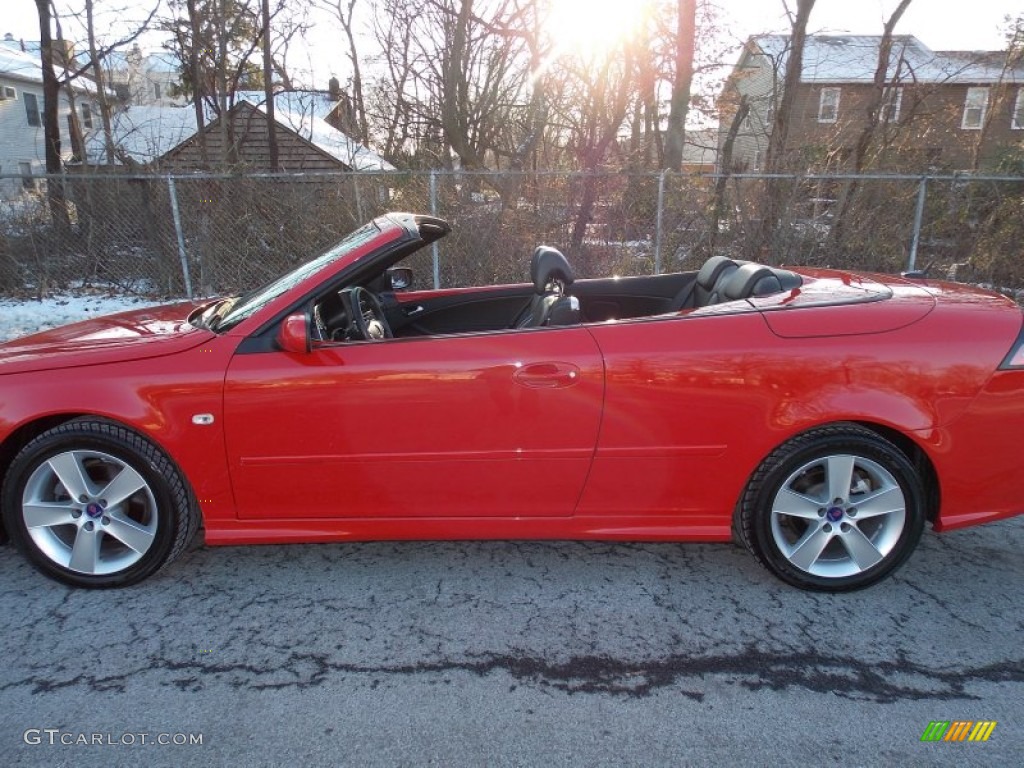 2009 9-3 2.0T Convertible - Laser Red / Black photo #29