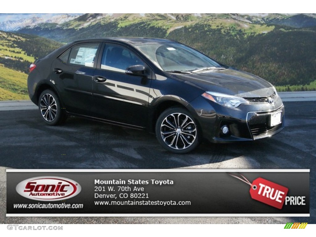 2014 Corolla S - Black Sand Pearl / Steel Blue photo #1