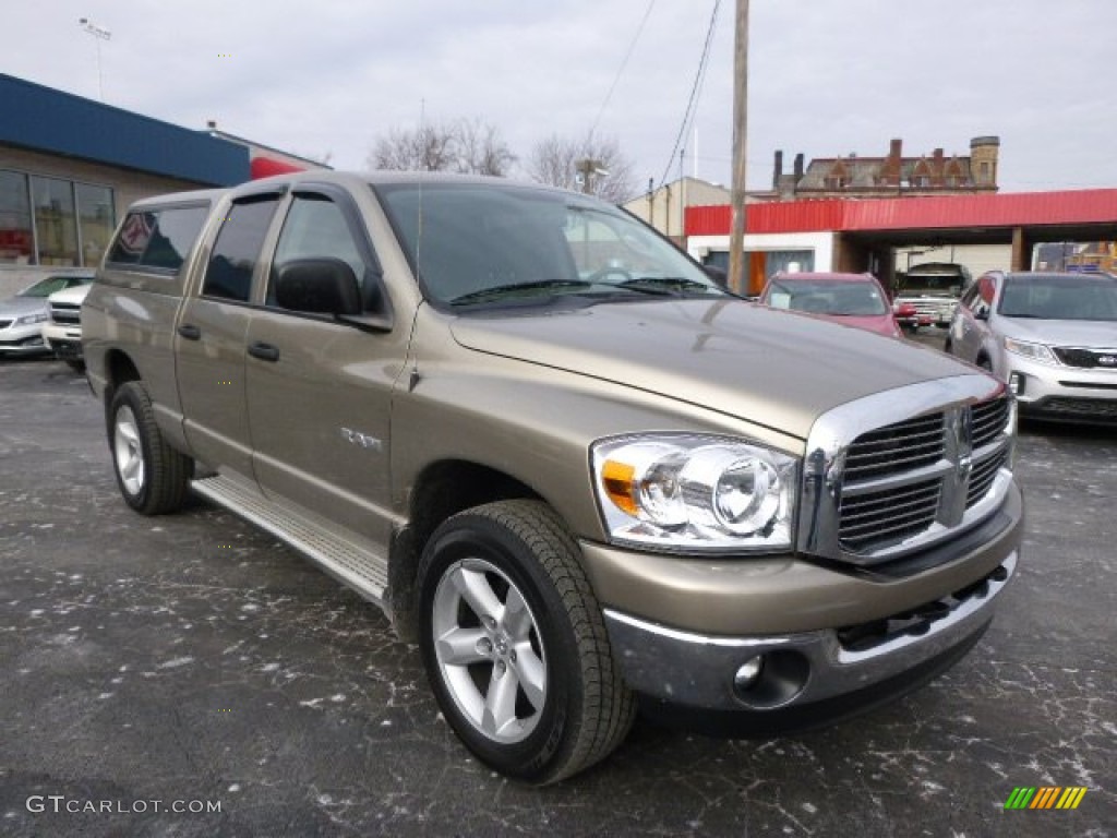 2008 Ram 1500 SLT Quad Cab 4x4 - Light Khaki Metallic / Khaki photo #2