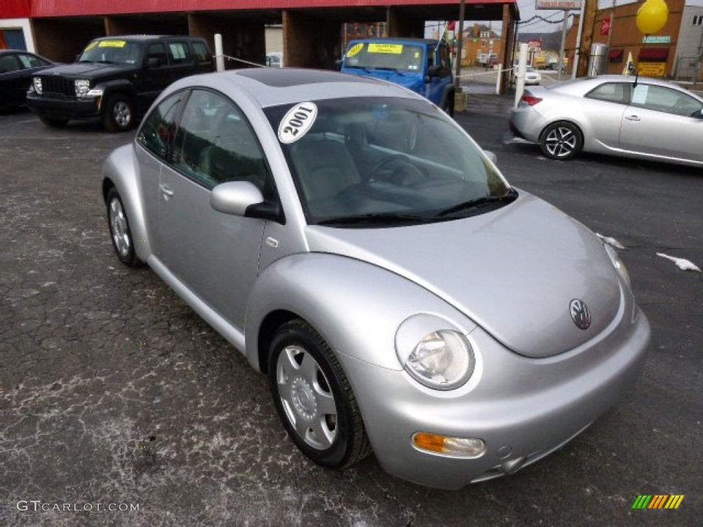 2001 New Beetle GLS Coupe - Silver Arrow Metallic / Black photo #2