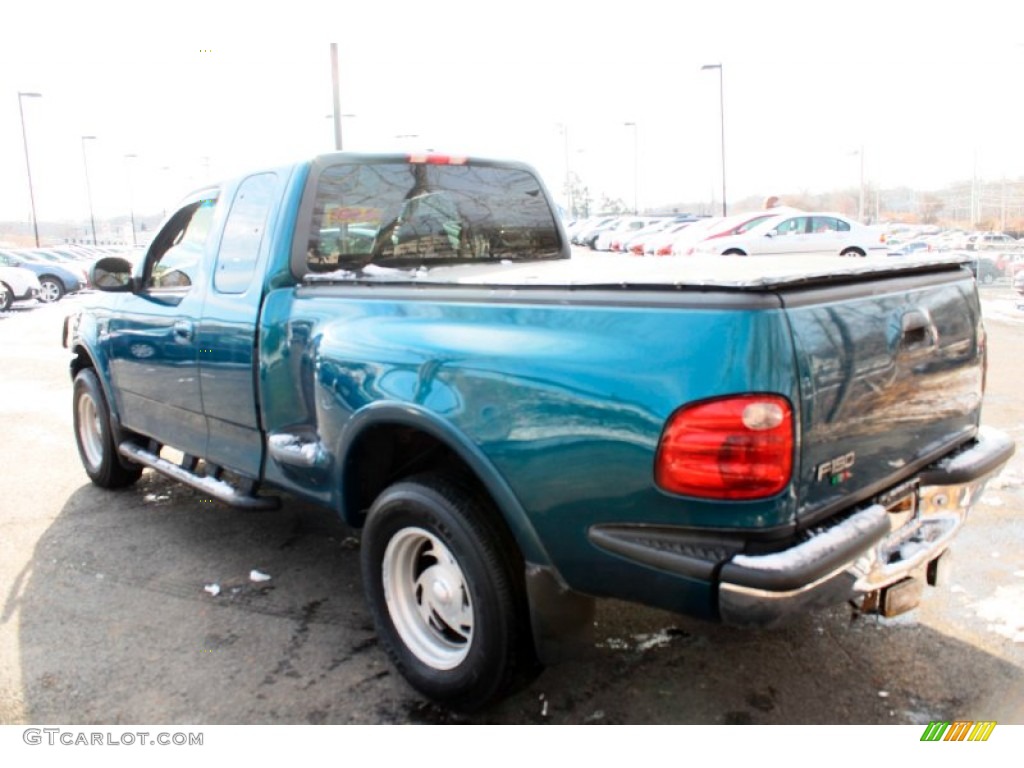 2000 F150 XLT Extended Cab 4x4 - Island Blue Metallic / Medium Graphite photo #11