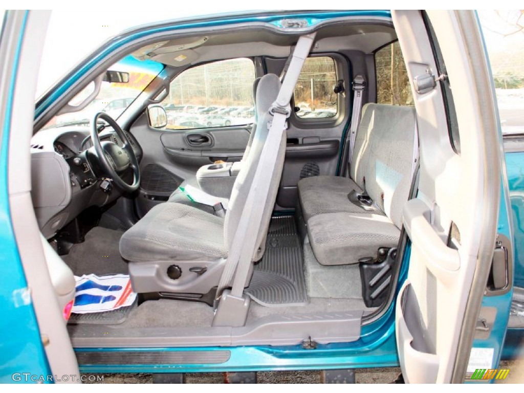 2000 F150 XLT Extended Cab 4x4 - Island Blue Metallic / Medium Graphite photo #15