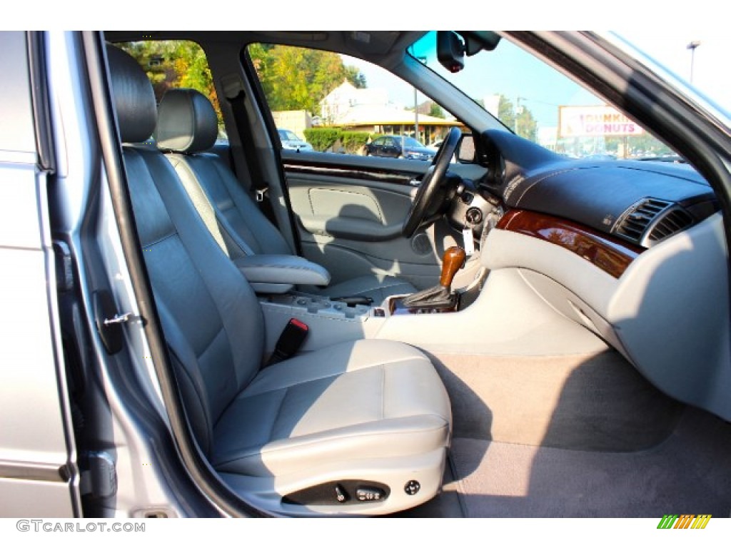 2005 3 Series 330xi Sedan - Silver Grey Metallic / Grey photo #16