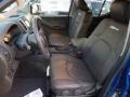 2014 Nissan Xterra PRO-4X Gray/White Leather Interior Front Seat Photo