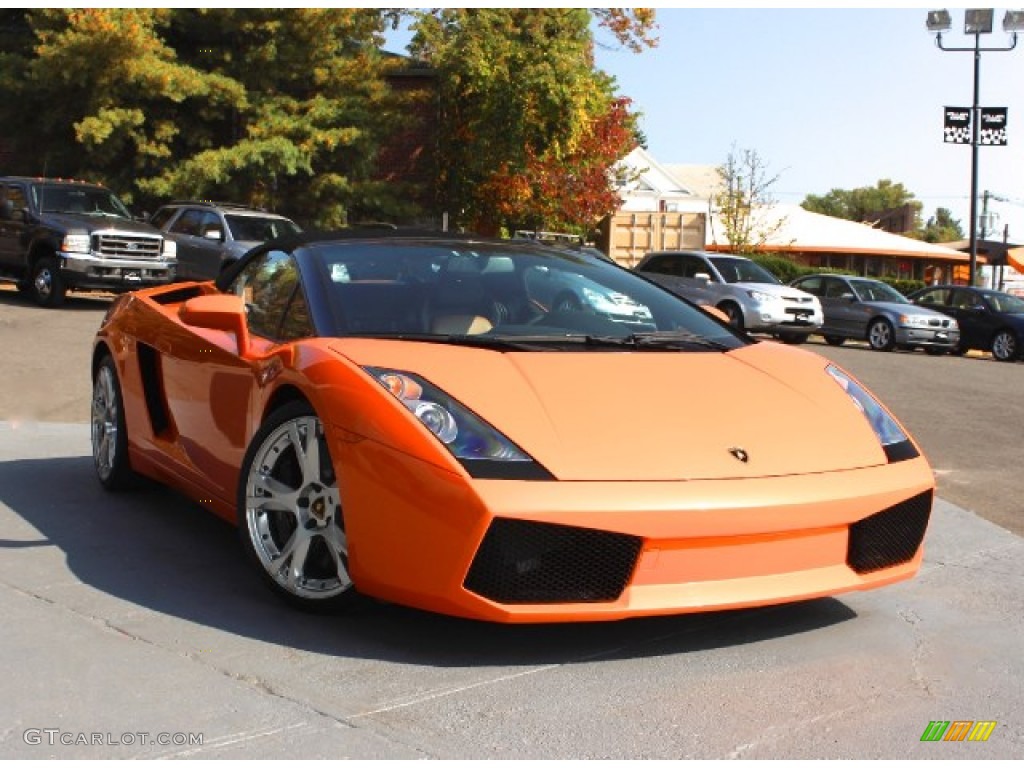 2007 Gallardo Spyder E-Gear - Arancio Borealis (Orange) / Nero Perseus/Arancio Leonis photo #1