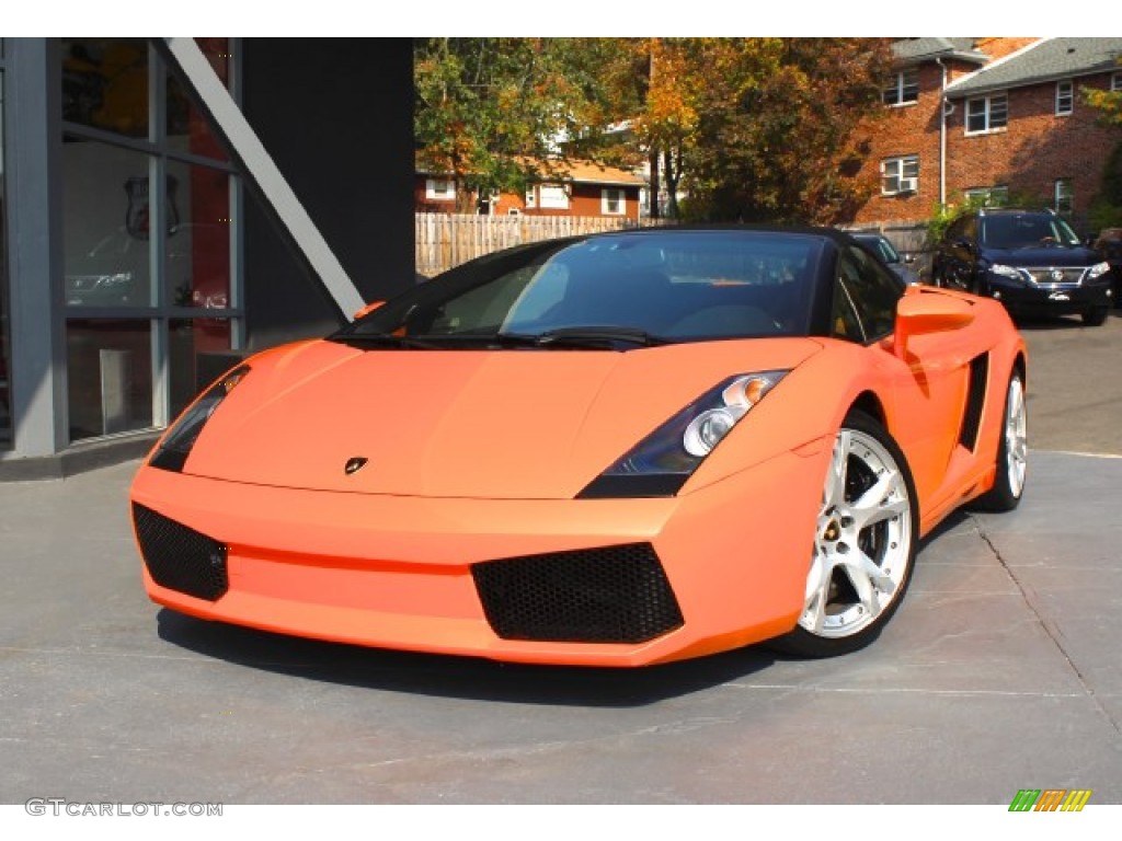 2007 Gallardo Spyder E-Gear - Arancio Borealis (Orange) / Nero Perseus/Arancio Leonis photo #3