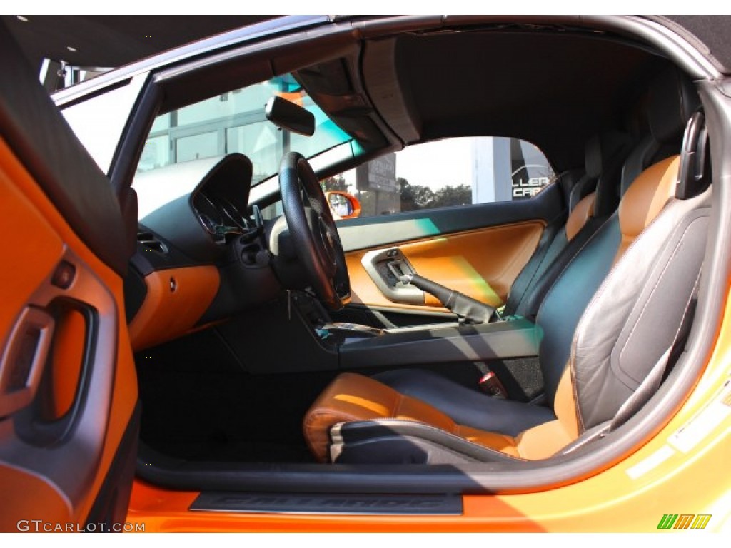 2007 Gallardo Spyder E-Gear - Arancio Borealis (Orange) / Nero Perseus/Arancio Leonis photo #10