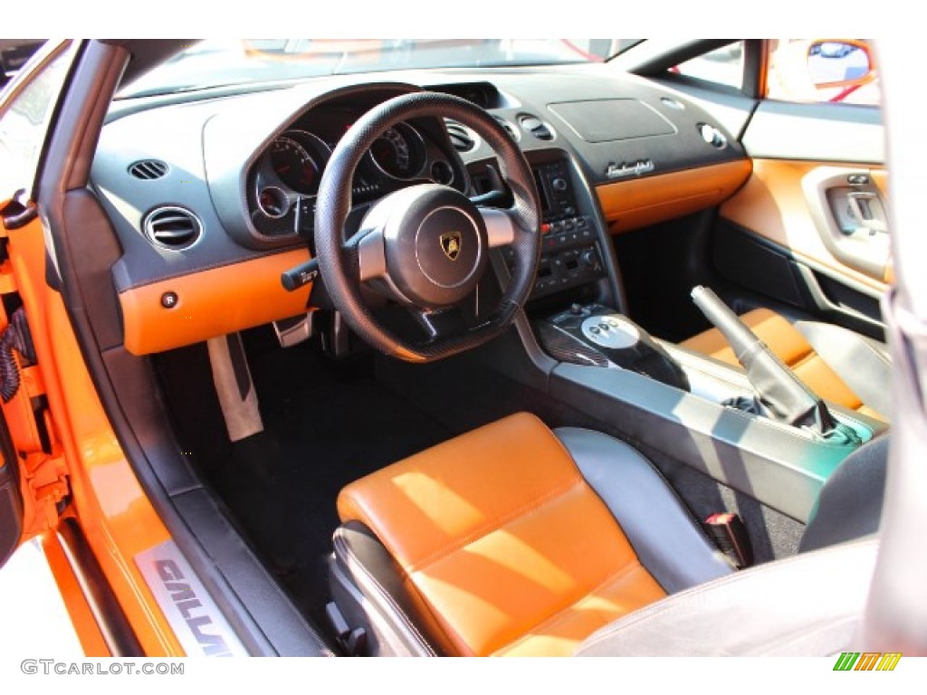 2007 Gallardo Spyder E-Gear - Arancio Borealis (Orange) / Nero Perseus/Arancio Leonis photo #12