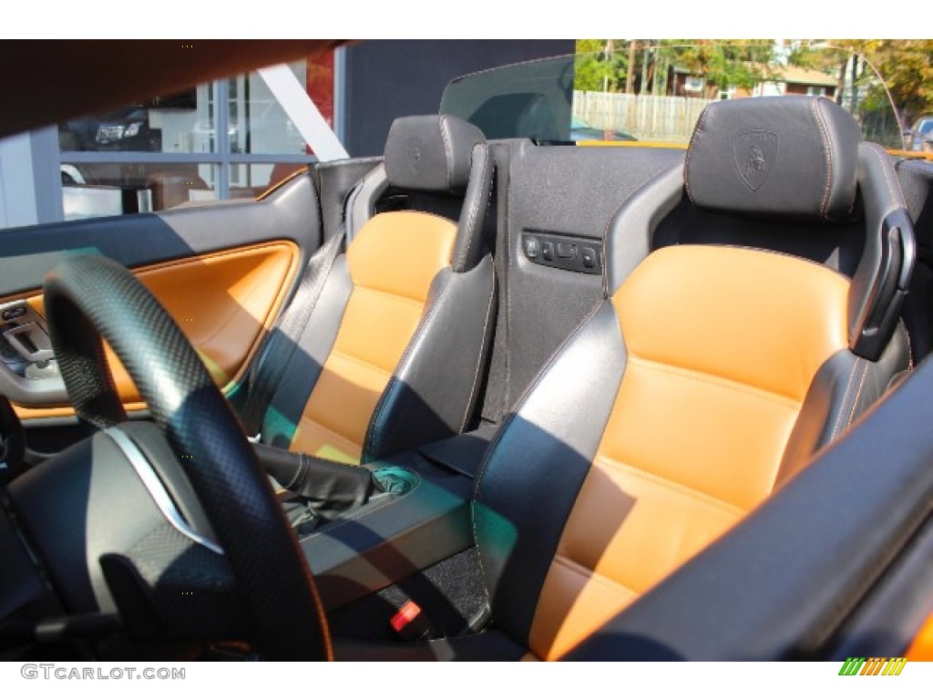 2007 Gallardo Spyder E-Gear - Arancio Borealis (Orange) / Nero Perseus/Arancio Leonis photo #13