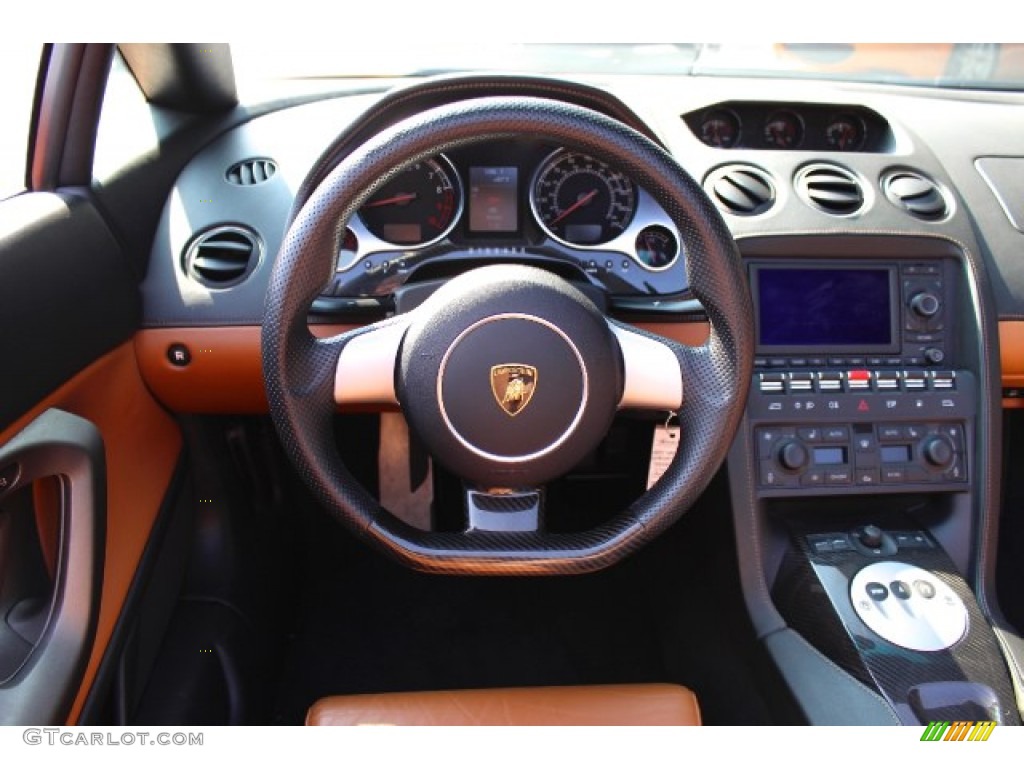 2007 Gallardo Spyder E-Gear - Arancio Borealis (Orange) / Nero Perseus/Arancio Leonis photo #15