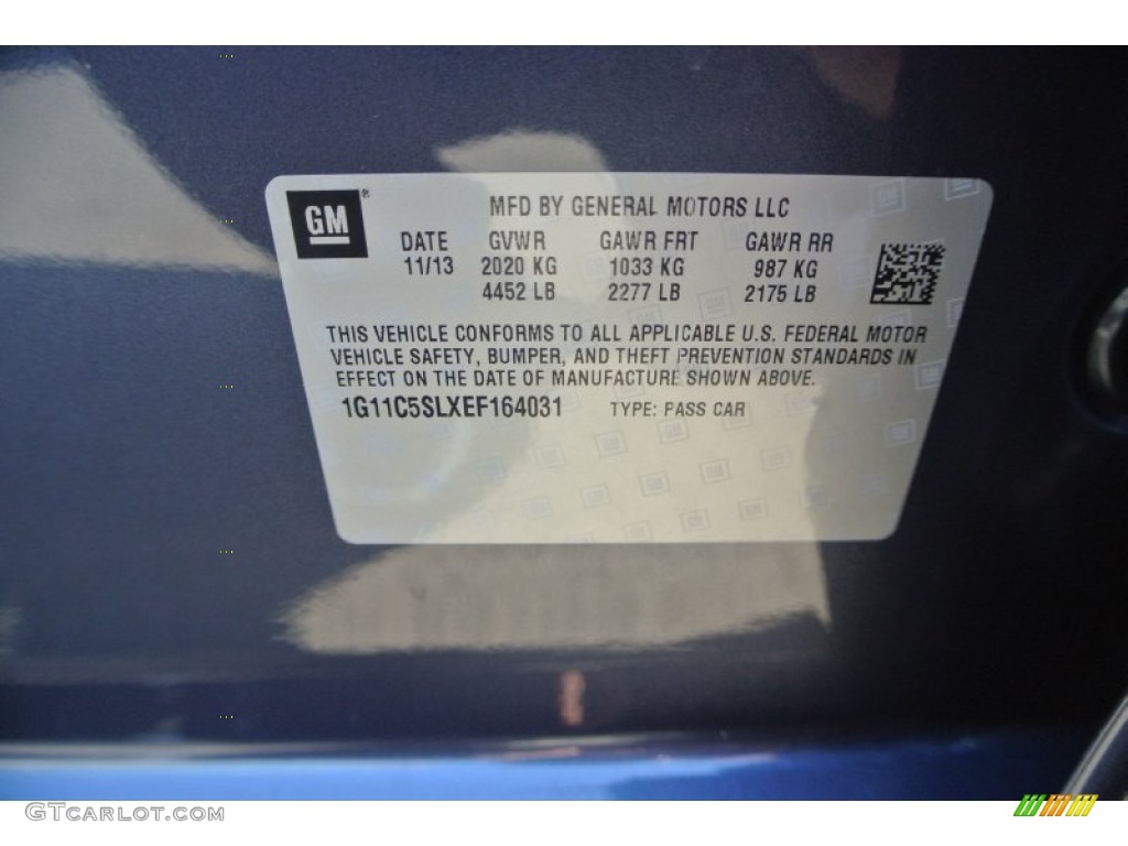 2014 Malibu LS - Atlantis Blue Metallic / Jet Black/Titanium photo #7