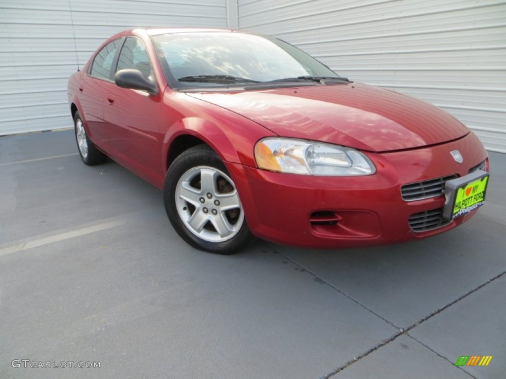 2002 Stratus SE Plus Sedan - Inferno Red Pearl / Sandstone photo #1