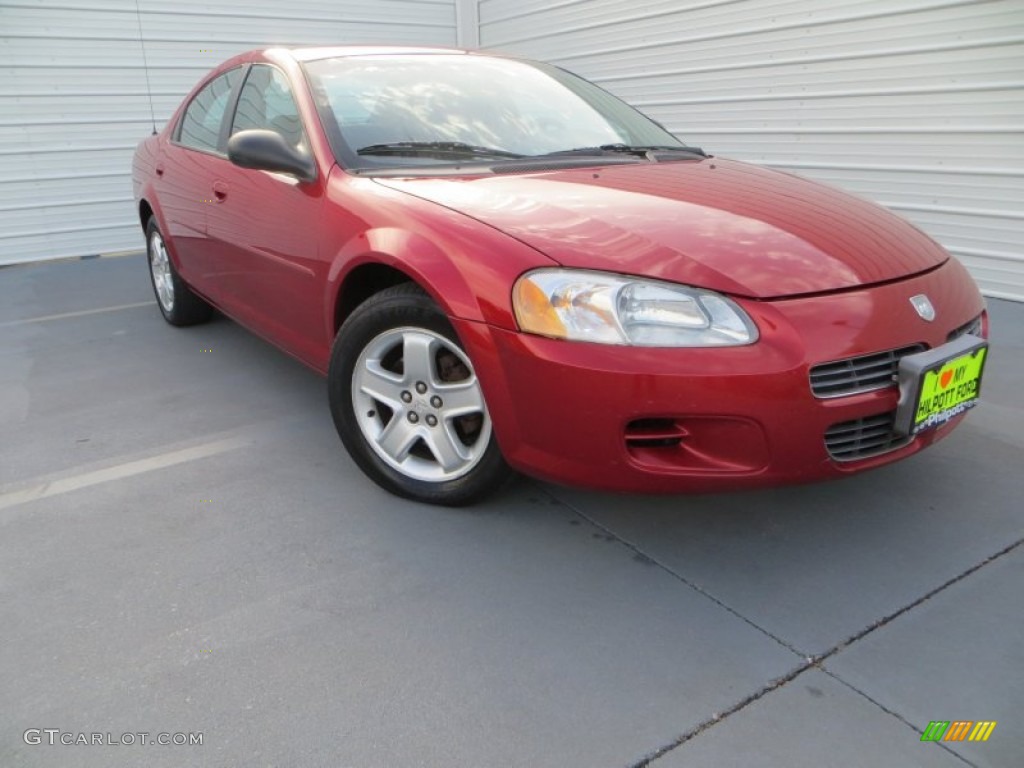 2002 Stratus SE Plus Sedan - Inferno Red Pearl / Sandstone photo #2