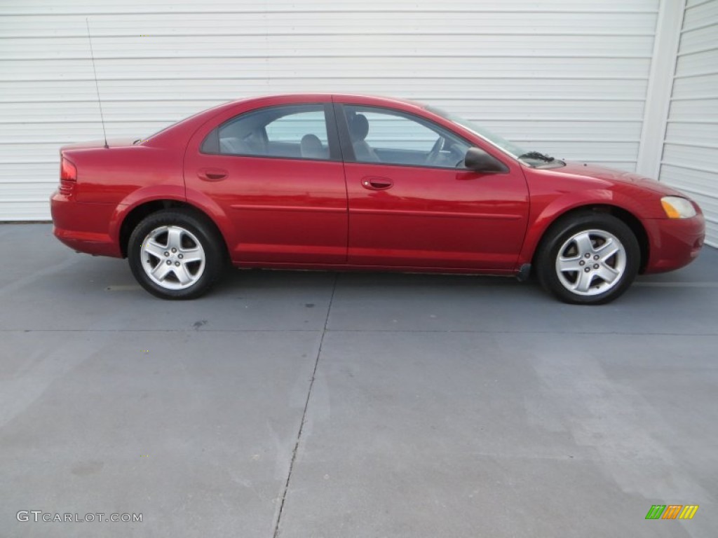 2002 Stratus SE Plus Sedan - Inferno Red Pearl / Sandstone photo #3