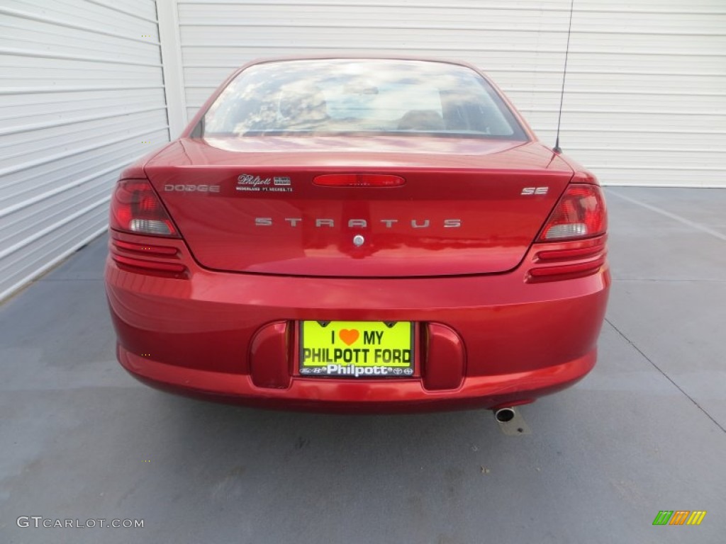 2002 Stratus SE Plus Sedan - Inferno Red Pearl / Sandstone photo #5