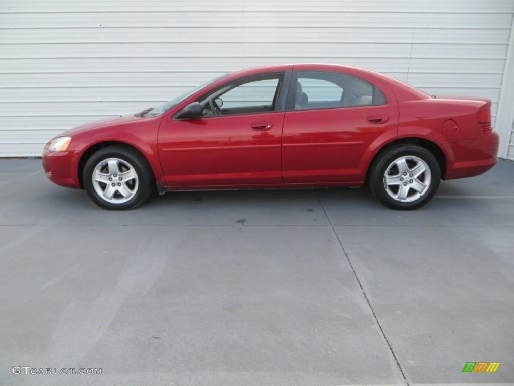2002 Stratus SE Plus Sedan - Inferno Red Pearl / Sandstone photo #6