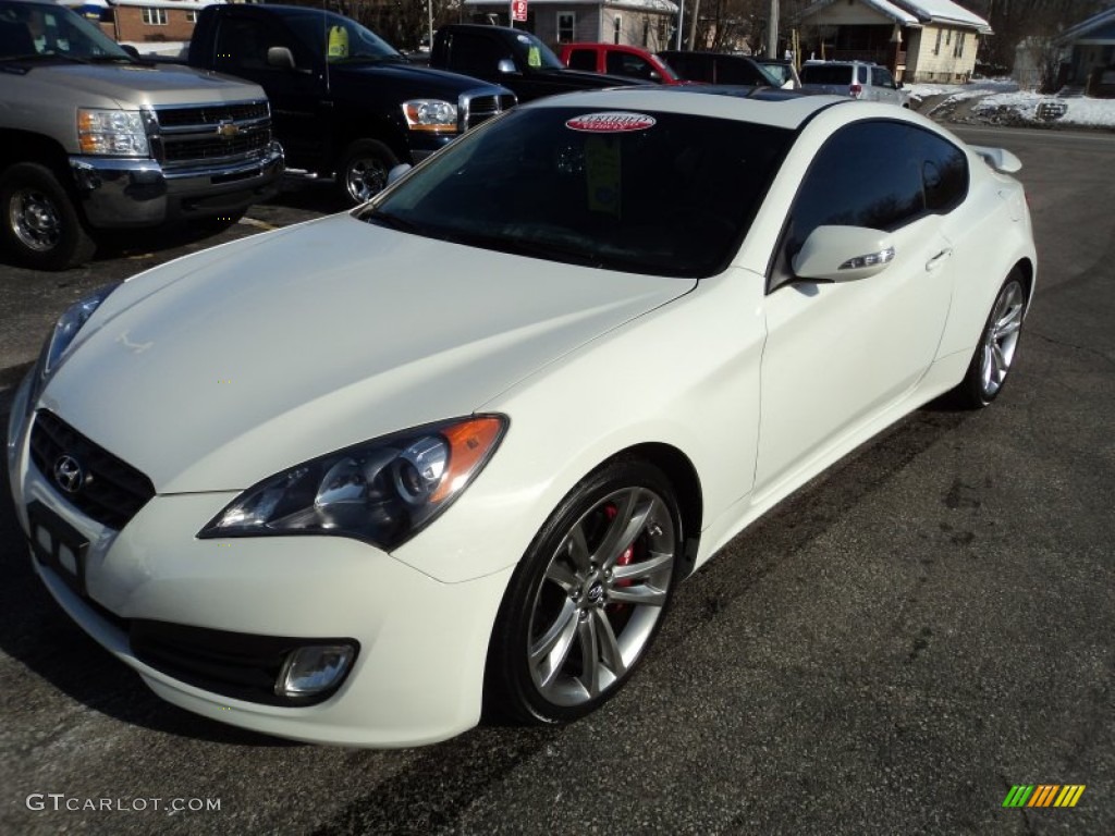 2012 Genesis Coupe 3.8 Track - Karussell White / Black Leather photo #1