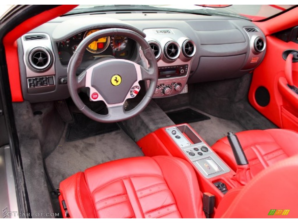 Rosso (Red) Interior 2006 Ferrari F430 Spider F1 Photo #88857439