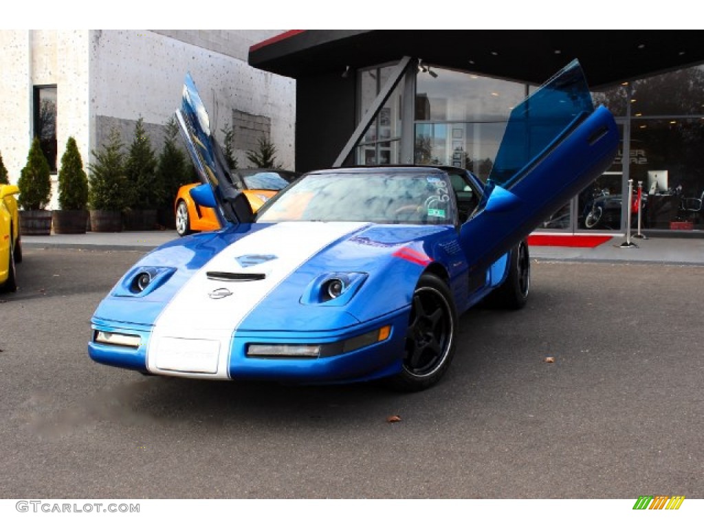 1991 Corvette Coupe - Quasar Blue Metallic / Black photo #3
