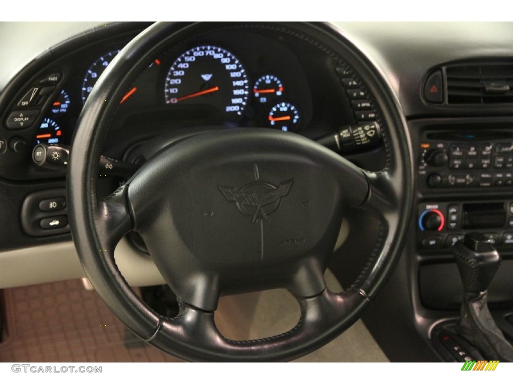2002 Chevrolet Corvette Coupe Light Gray Steering Wheel Photo #88859161