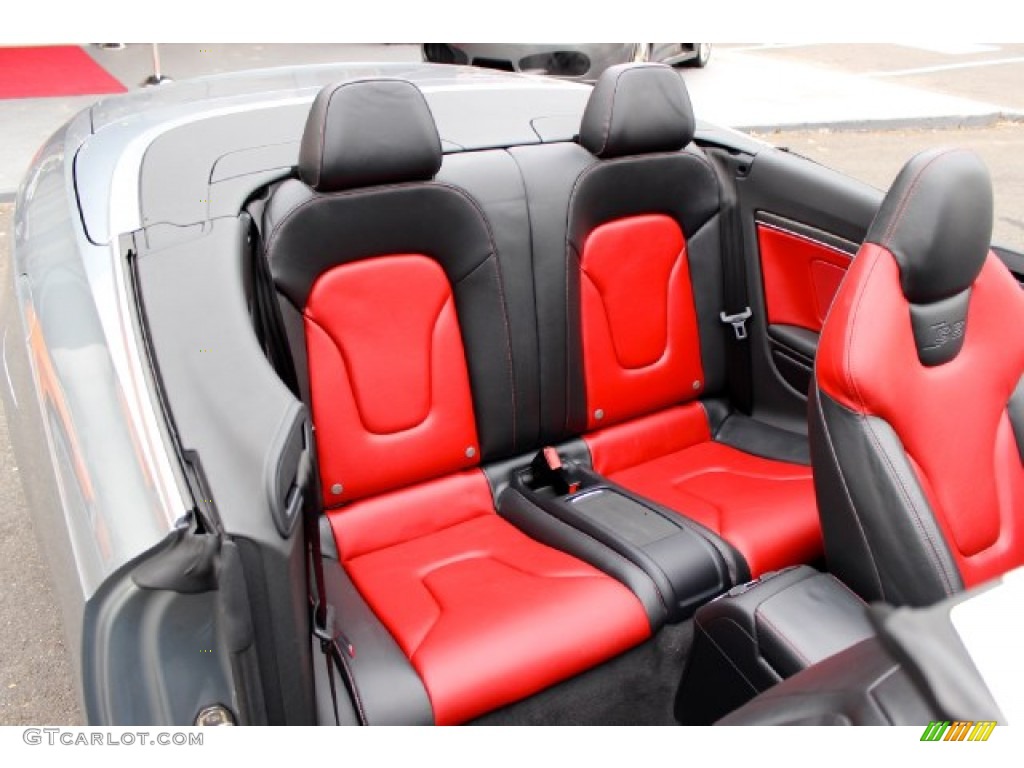 Magma Red Silk Nappa Leather Interior 2010 Audi S5 3.0 TFSI quattro Cabriolet Photo #88860814
