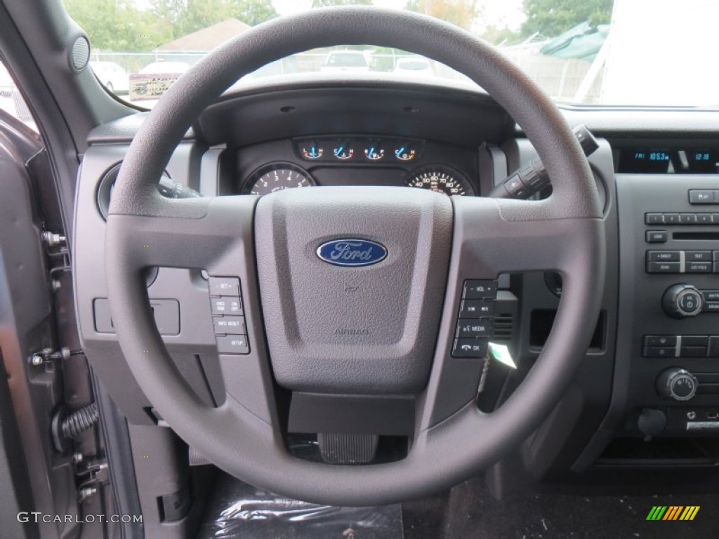 2014 Ford F150 STX SuperCrew Black Steering Wheel Photo #88862176