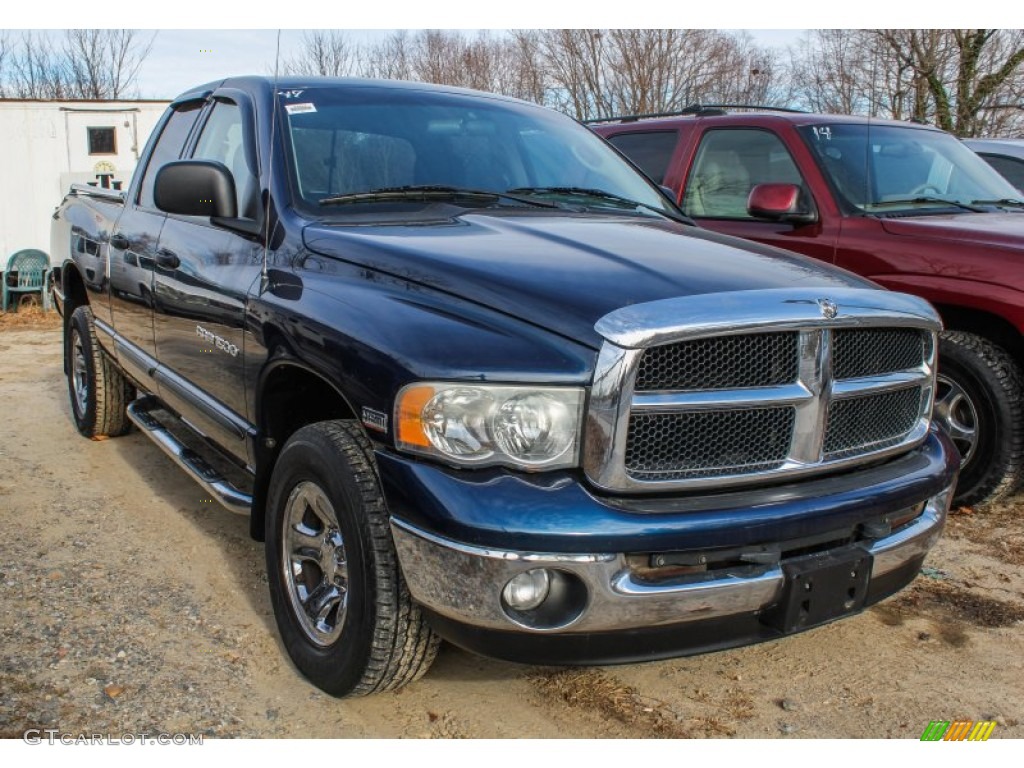 2003 Ram 1500 ST Quad Cab 4x4 - Patriot Blue Pearl / Dark Slate Gray photo #2