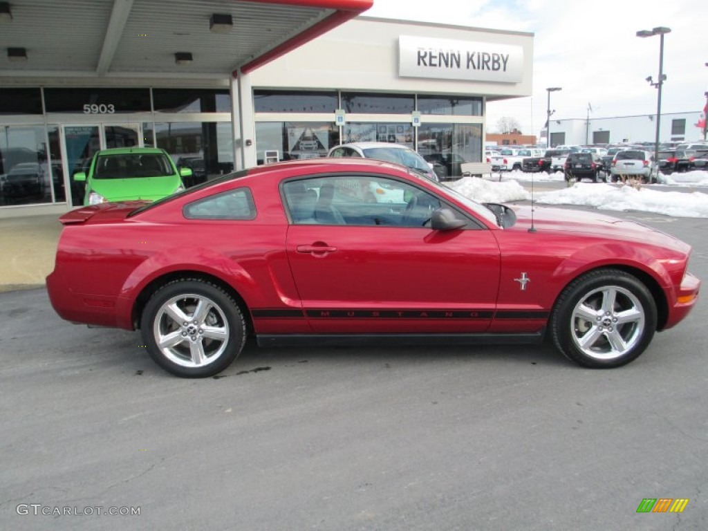 2008 Mustang V6 Deluxe Coupe - Dark Candy Apple Red / Light Graphite photo #8