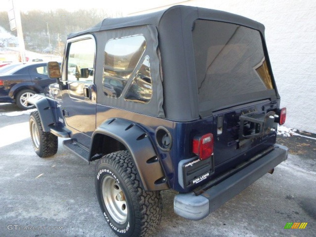 2000 Wrangler Sport 4x4 - Patriot Blue Pearl / Agate photo #3
