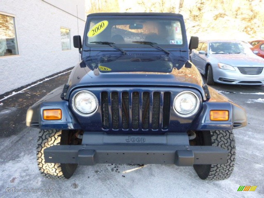 2000 Wrangler Sport 4x4 - Patriot Blue Pearl / Agate photo #7