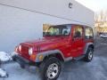 2000 Flame Red Jeep Wrangler SE 4x4  photo #1