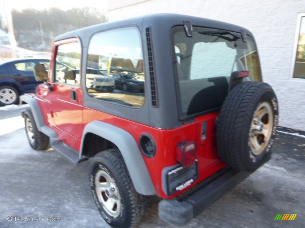 2000 Wrangler SE 4x4 - Flame Red / Agate photo #3