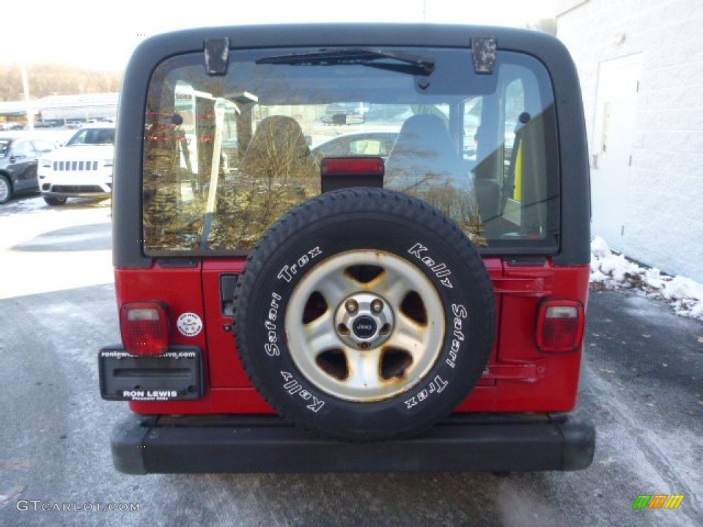 2000 Wrangler SE 4x4 - Flame Red / Agate photo #4