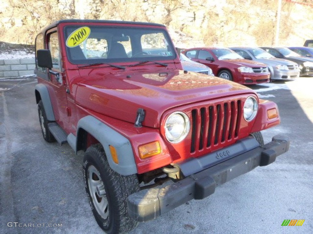 2000 Wrangler SE 4x4 - Flame Red / Agate photo #6