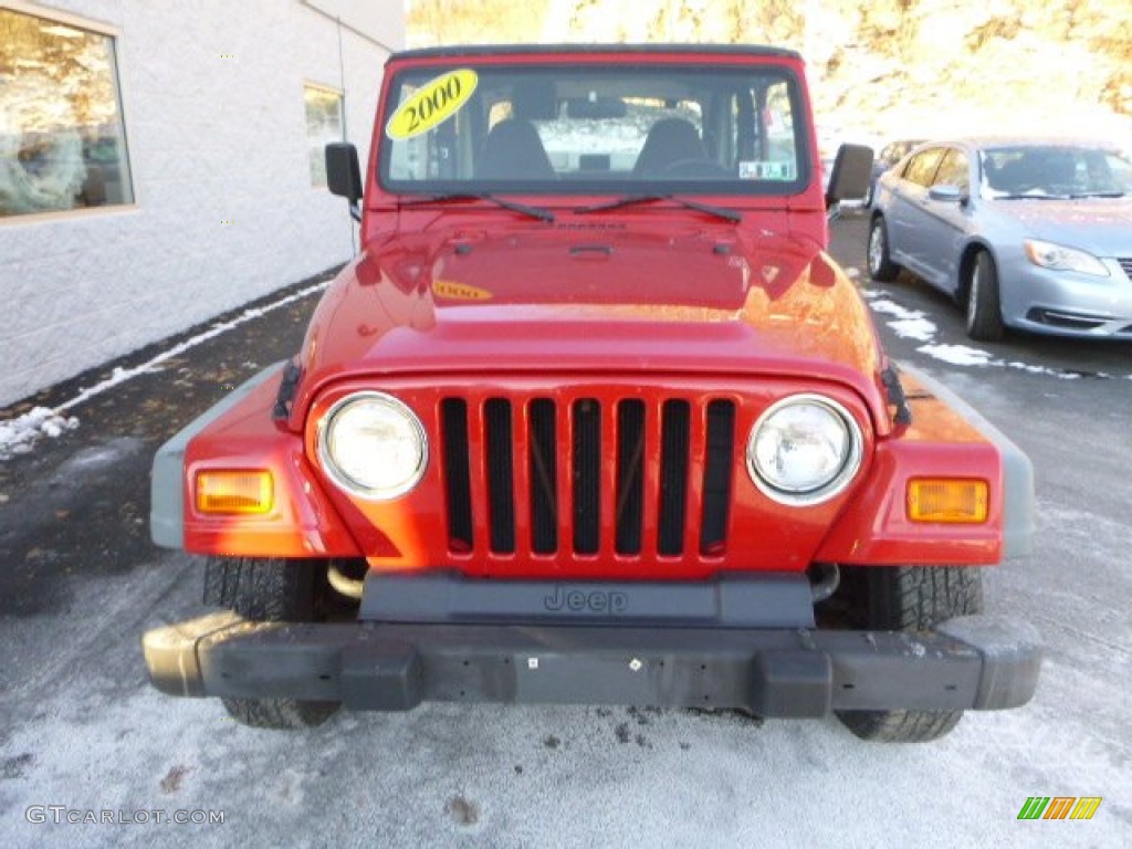 2000 Wrangler SE 4x4 - Flame Red / Agate photo #7