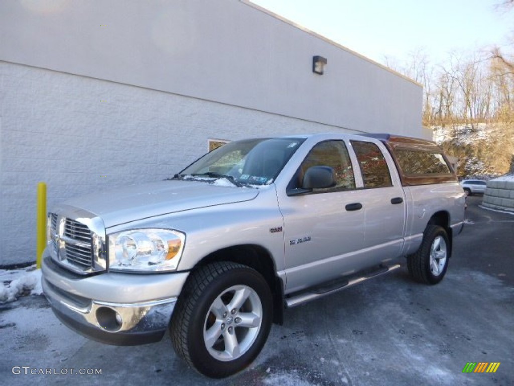 2008 Ram 1500 Big Horn Edition Quad Cab 4x4 - Bright Silver Metallic / Medium Slate Gray photo #1