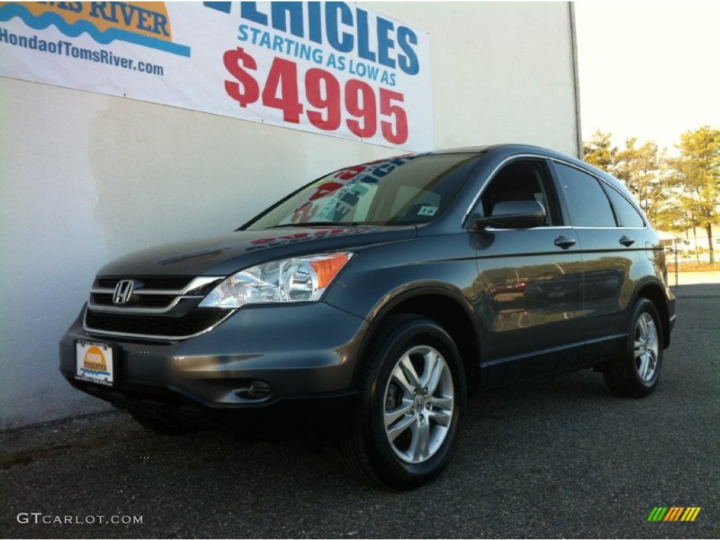 2011 CR-V EX-L 4WD - Polished Metal Metallic / Black photo #1