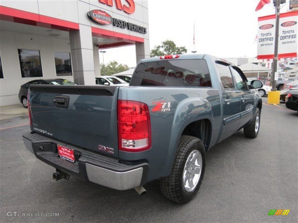 2012 Sierra 1500 SLE Crew Cab 4x4 - Stealth Gray Metallic / Ebony photo #7