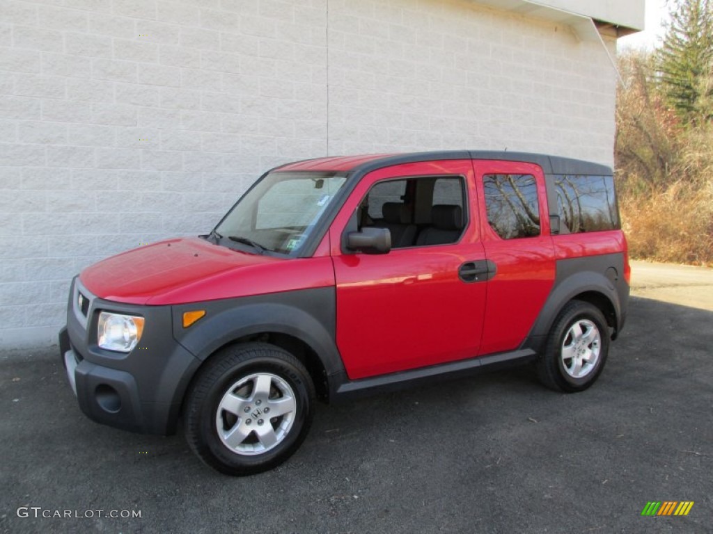 2005 Element EX AWD - Rallye Red / Black/Gray photo #1