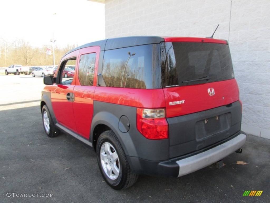 2005 Element EX AWD - Rallye Red / Black/Gray photo #4